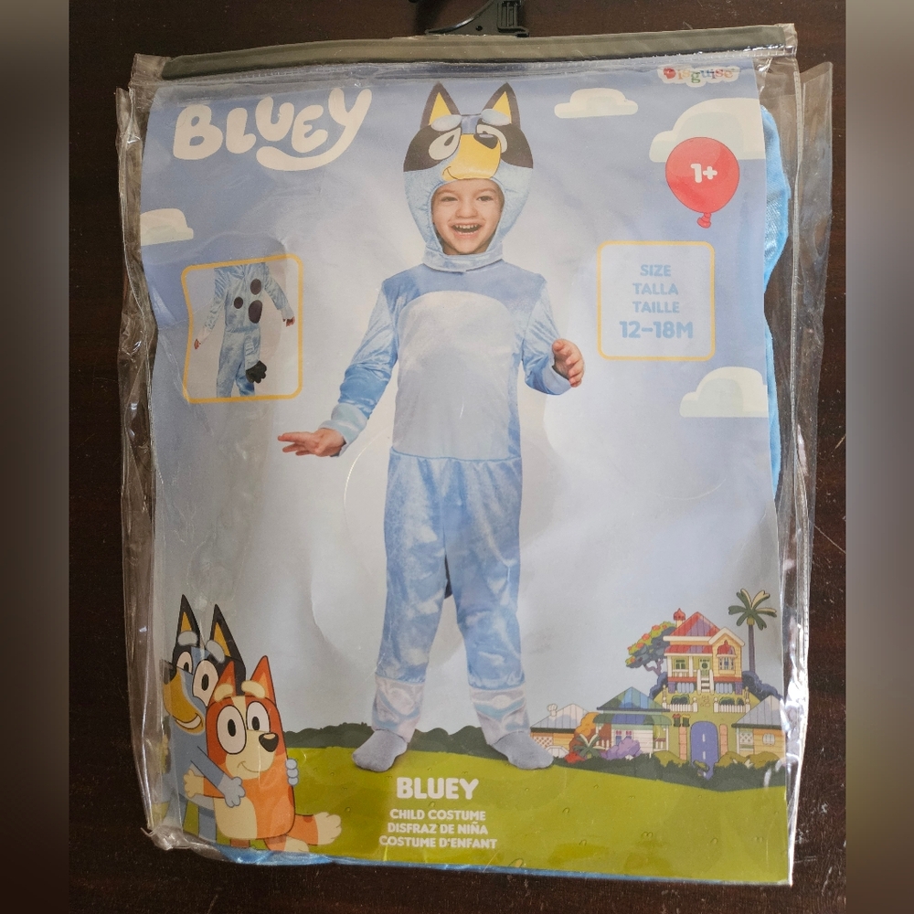 Disguise Bluey Kids Costume - Blue and White